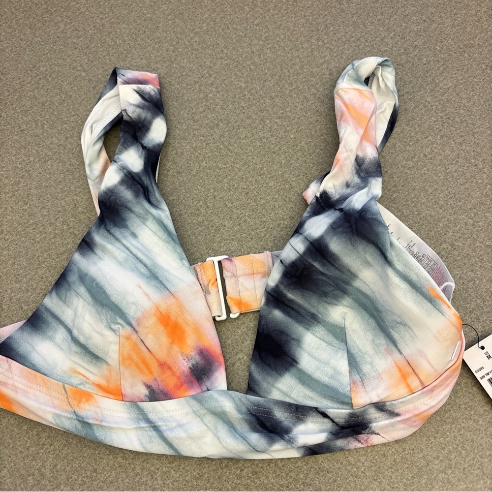 Rip Curl Surf Trip V Neck Bralette Bikini Top Blue. Medium. NWT.